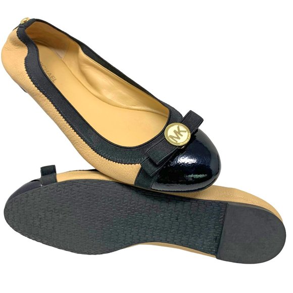 MICHAEL Michael Kors Dixie Leather Cap Toe Logo‎ Ballet Flats - Picture 6 of 8